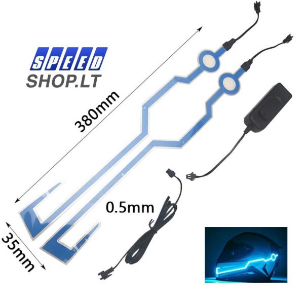 LED juosta motociklininko šalmui